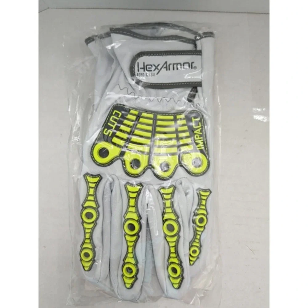 NEW HexArmor Chrome Series 4080 Cut Resistant Impact Gloves‎ Leather Men's 3XL - Picture 4 of 6